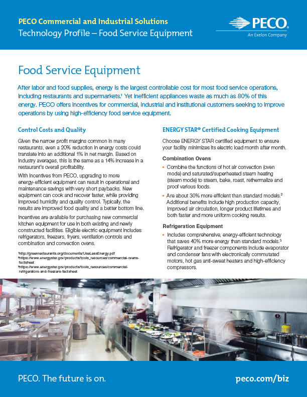 Tech Profile—Food Service Equipment